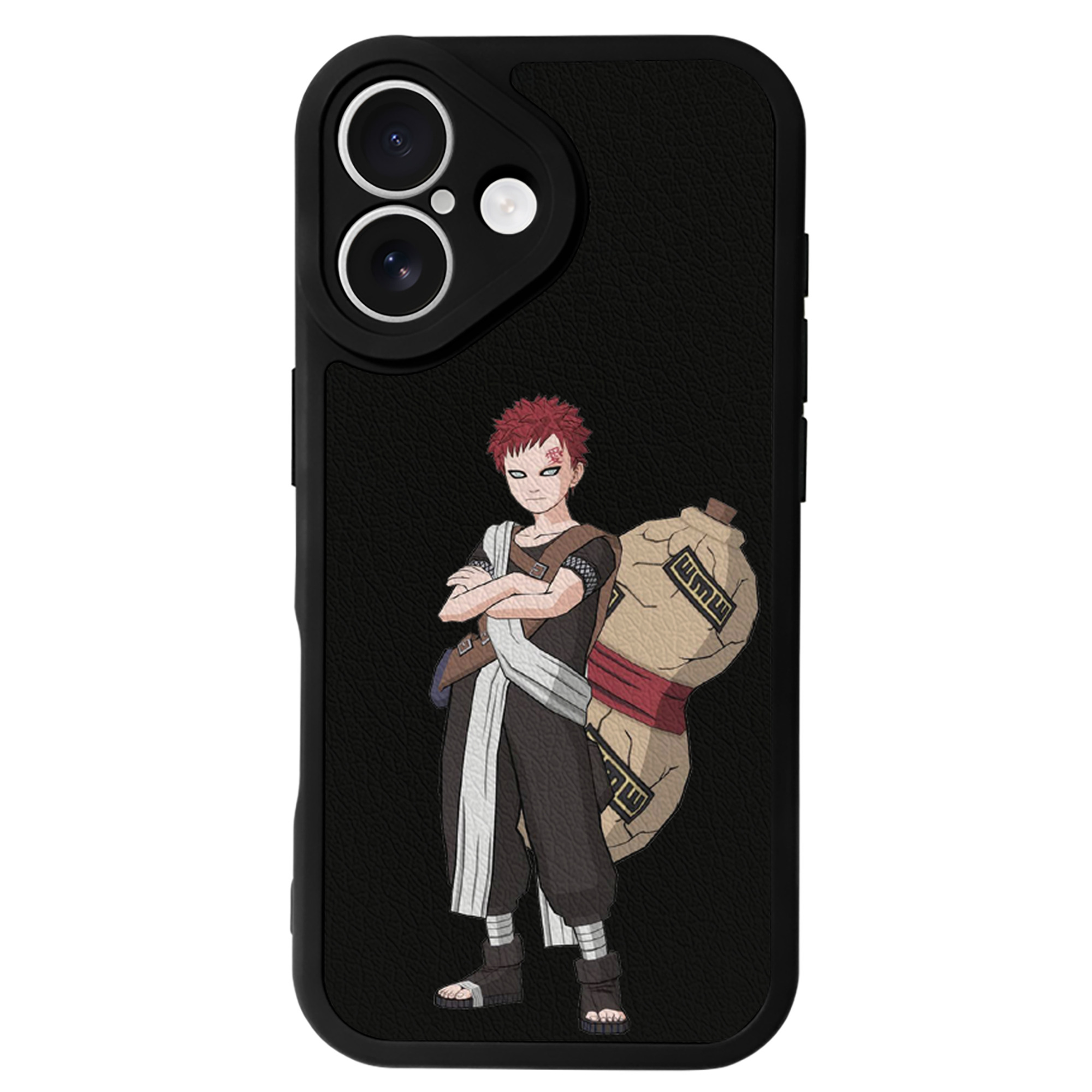 （画像用） NARUTO -ナルト- ガアラ Gaara 【iPhone 16シリーズ対応】シリコンスマホケース（レザー調） 材質：シリコン